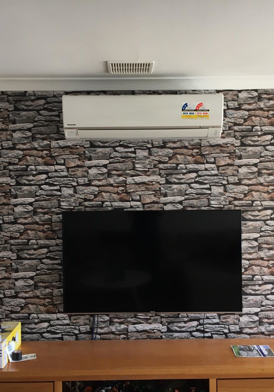 Panasonic 7kw wall split installation with outdoor unit